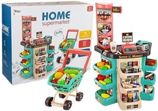 Leikkikauppa rattaiden ja tarvikkeiden kanssa "Home Supermarket" hinta ja tiedot | Tyttöjen lelut | hobbyhall.fi