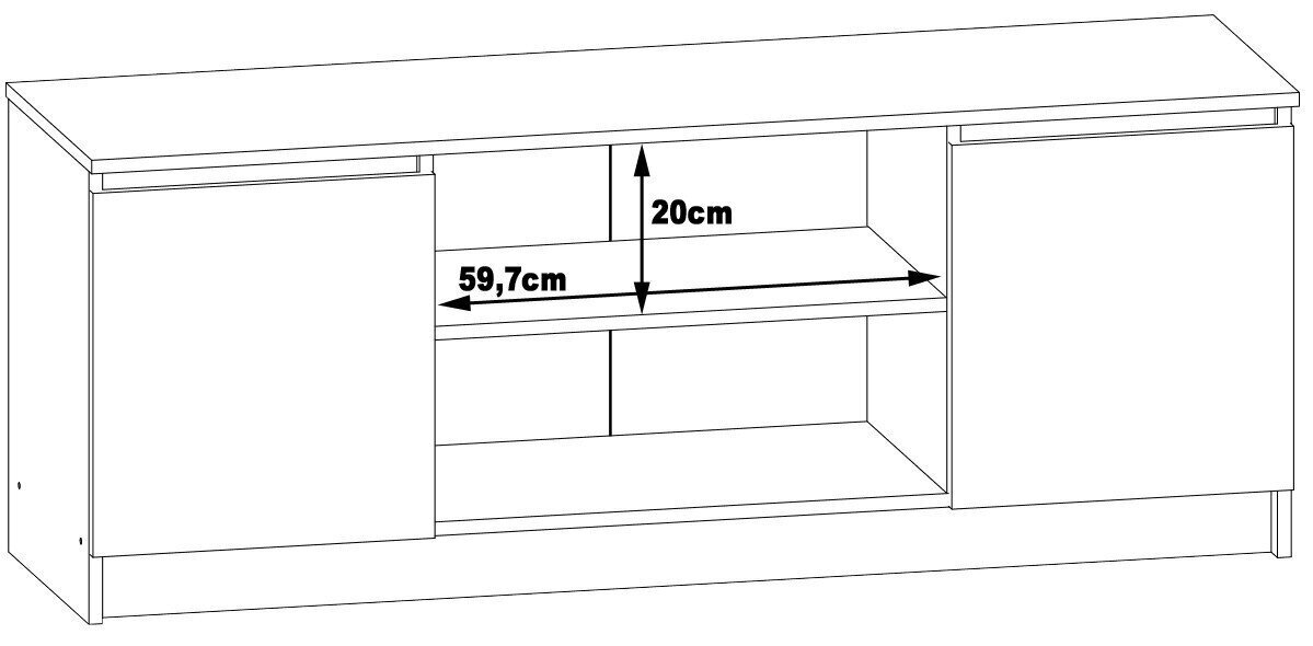 TV-taso NORE RTV K140, valkoinen/beige hinta ja tiedot | TV-tasot | hobbyhall.fi