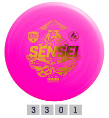 Frisbeegolf frisbee DISCMANIA Putter SENSEI 3/3/0/1, pinkki hinta ja tiedot | Frisbeegolf | hobbyhall.fi