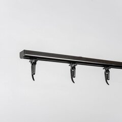 Alumiininen kattolista "D-PROFILIS" musta sp. 150 cm hinta ja tiedot | Verhotangot | hobbyhall.fi
