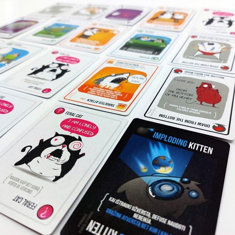 Exploding Kittens -lautapelin laajennus Imploding Kittens, LT hinta ja tiedot | Lautapelit ja älypelit | hobbyhall.fi