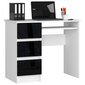 NORE A6 työpöytä, vasemmanpuoleinen, valkoinen/musta hinta ja tiedot | Tietokonepöydät ja työpöydät | hobbyhall.fi