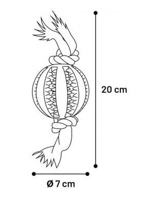 Kumipallo köysillä Flamingo hinta ja tiedot | Koiran lelut | hobbyhall.fi