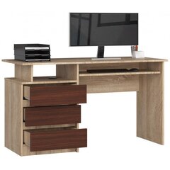 NORE CLP työpöytä, tammi/tummanruskea hinta ja tiedot | Tietokonepöydät ja työpöydät | hobbyhall.fi