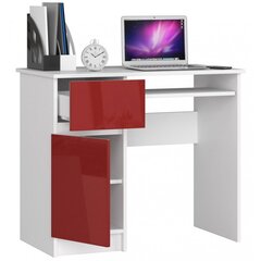 NORE Piksel työpöytä, vasemmanpuoleinen, valkoinen/punainen hinta ja tiedot | Tietokonepöydät ja työpöydät | hobbyhall.fi