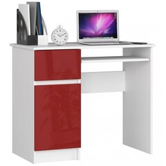 NORE Piksel työpöytä, vasemmanpuoleinen, valkoinen/punainen hinta ja tiedot | Tietokonepöydät ja työpöydät | hobbyhall.fi
