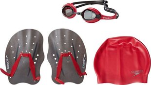 Speedo Training, mustan punaisen värinen uimasetti hinta ja tiedot | Uimalakit ja -lasit | hobbyhall.fi