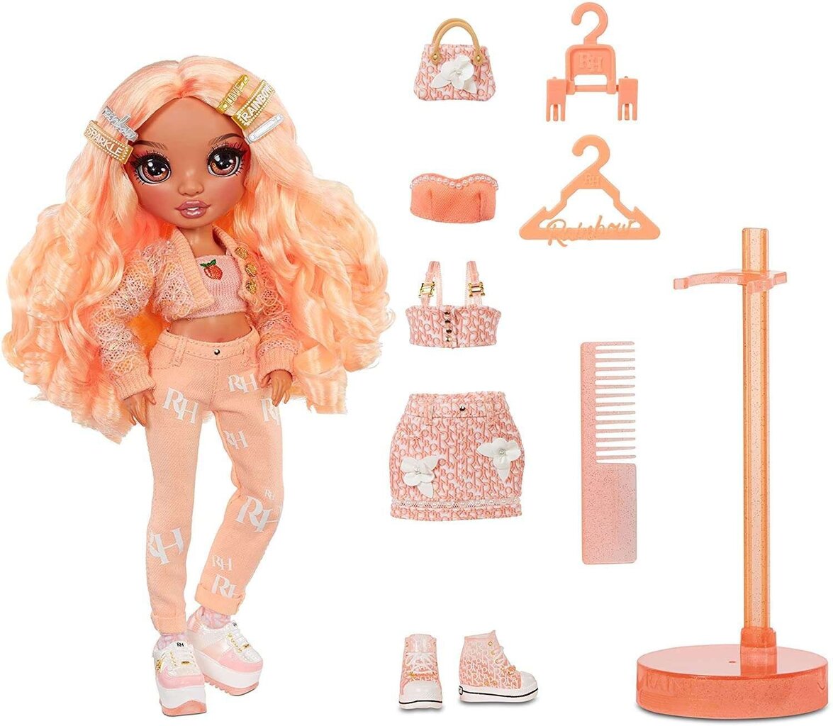 Doll Rainbow korkea Lelle Peach, 29 cm hinta ja tiedot | Tyttöjen lelut | hobbyhall.fi