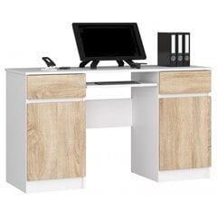 Työpöytä NORE Jay, valkoinen/tammi hinta ja tiedot | Tietokonepöydät ja työpöydät | hobbyhall.fi