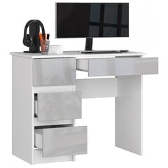 NORE A7 työpöytä, vasen, valkoinen/harmaa hinta ja tiedot | Tietokonepöydät ja työpöydät | hobbyhall.fi