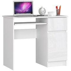 Nore Piksel työpöytä, oikeanpuoleinen, 90 x 77 x 50 cm, valkoinen hinta ja tiedot | Tietokonepöydät ja työpöydät | hobbyhall.fi