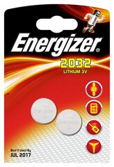 Energizer CR2032 paristot, 2 kpl hinta ja tiedot | Paristot | hobbyhall.fi