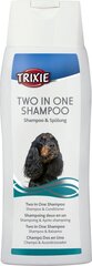 Trixie 2 in 1 shampoo, 250 ml hinta ja tiedot | Eläinten hoitotuotteet | hobbyhall.fi