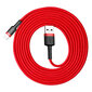Baseus CALKLF-C09 Lightning (MD818) latauskaapeli 1,5A / 200 cm punainen hinta ja tiedot | Puhelinkaapelit | hobbyhall.fi