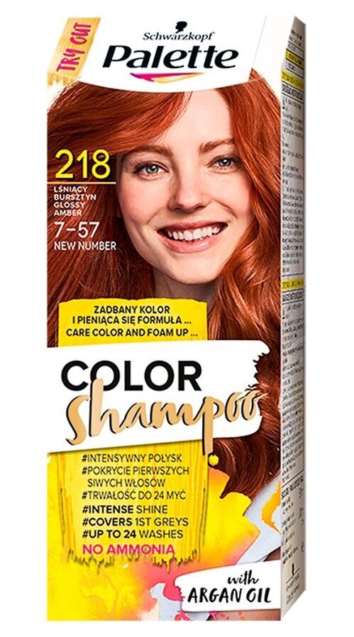 Sävyttävä shampoo Schwarzkopf Palette Color, 218 Shiny Amber hinta ja tiedot | Hiusvärit | hobbyhall.fi