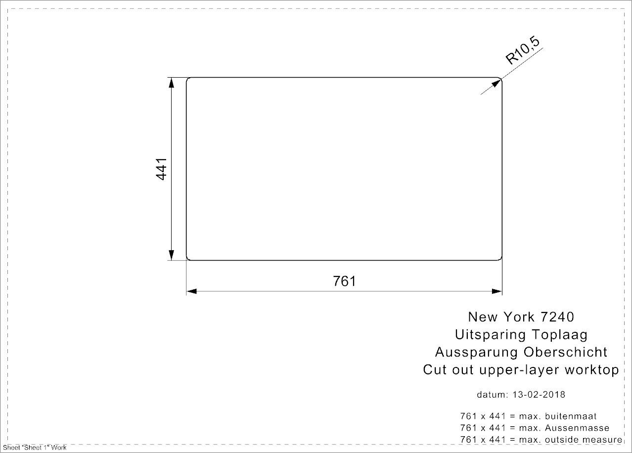 Reginox New York (L), 72 cm x 40 cm Ruostumattomasta teräksestä valmistettu tiskiallas hinta ja tiedot | Keittiöaltaat | hobbyhall.fi