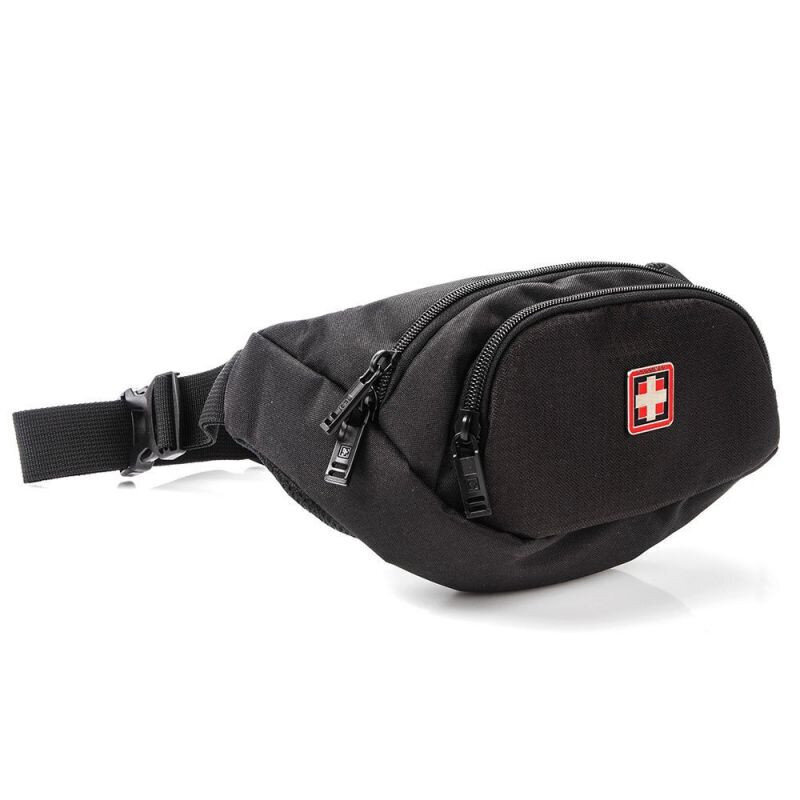 Vyölaukku Swiss Bags Luzern, 3 litraa, musta hinta ja tiedot | Urheilukassit ja reput | hobbyhall.fi