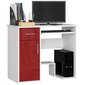 NORE Jay työpöytä, valkoinen/punainen hinta ja tiedot | Tietokonepöydät ja työpöydät | hobbyhall.fi