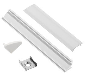 Alumiiniprofiili Eurolight LED-nauhalle, kulma, 2m, valkoinen hinta ja tiedot | LED-valonauhat | hobbyhall.fi