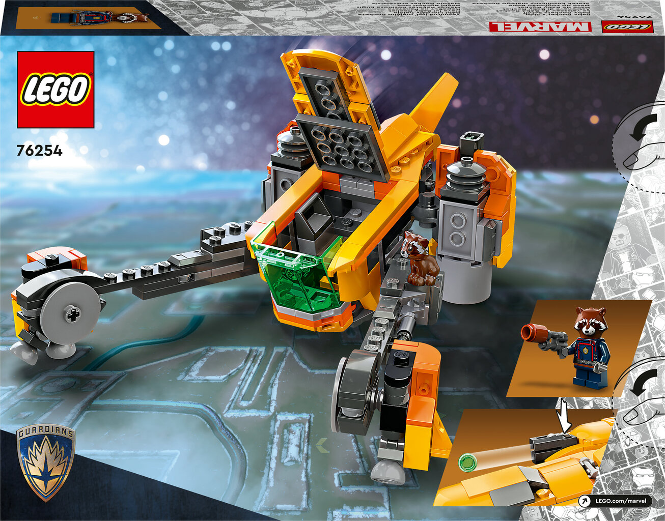 76254 LEGO® Marvel Baby Rocketin alus hinta ja tiedot | LEGOT ja rakennuslelut | hobbyhall.fi