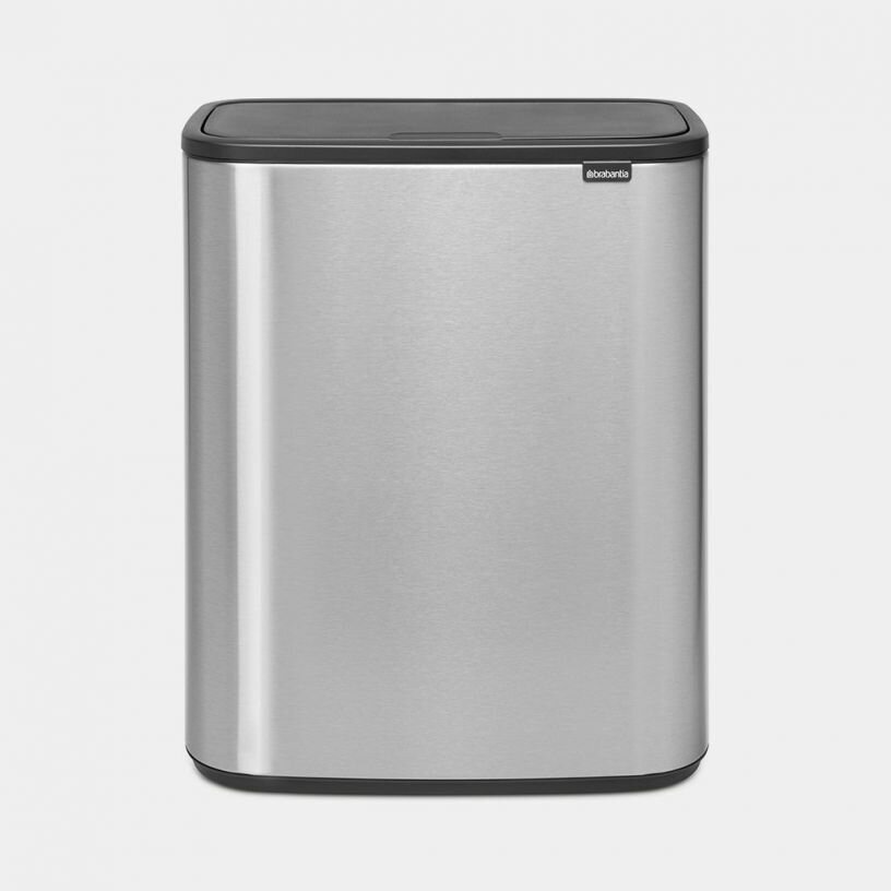 Jäteastia Brabantia, Bo Touch Bin 2x30L, Matt Steel FPP hinta ja tiedot | Roska-astiat | hobbyhall.fi