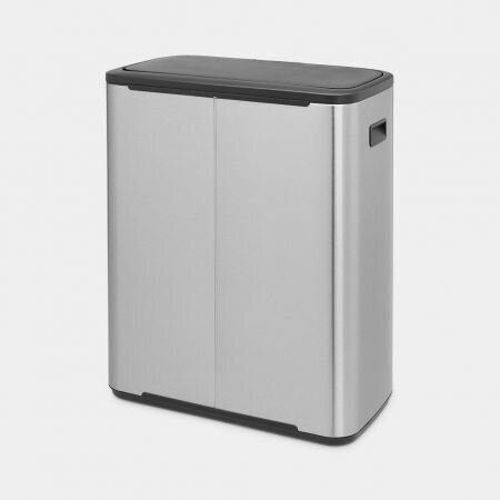 Jäteastia Brabantia, Bo Touch Bin 2x30L, Matt Steel FPP hinta ja tiedot | Roska-astiat | hobbyhall.fi