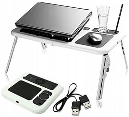 E-Table, Taitettava kannettavan tietokoneen pöytä puhaltimella hinta ja tiedot | Tietokonepöydät ja työpöydät | hobbyhall.fi