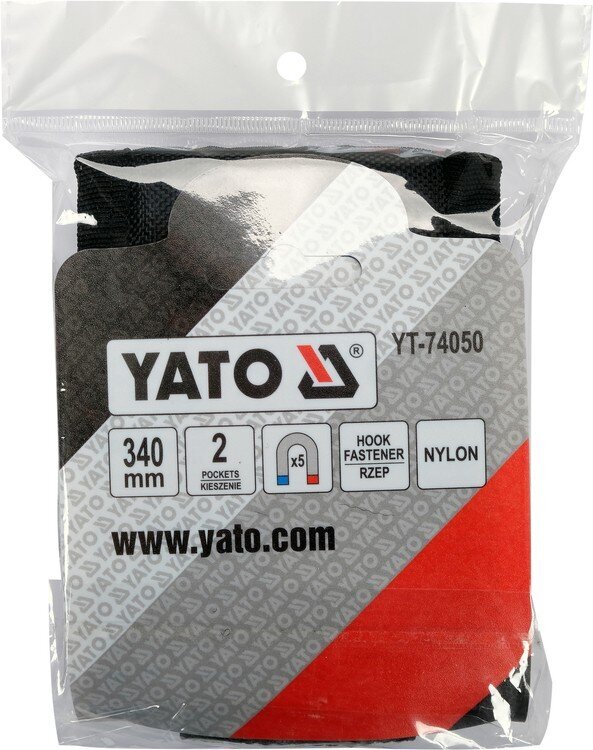 Magneettiranneke, 5 magneettia, 2 taskua Yato (YT-74050) hinta ja tiedot | Käsityökalut | hobbyhall.fi