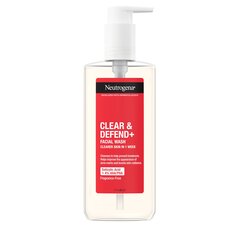 Kasvojen puhdistusgeeli NEUTROGENA Clear & Defend+ Facial, 200 ml hinta ja tiedot | Kasvojen puhdistusaineet | hobbyhall.fi