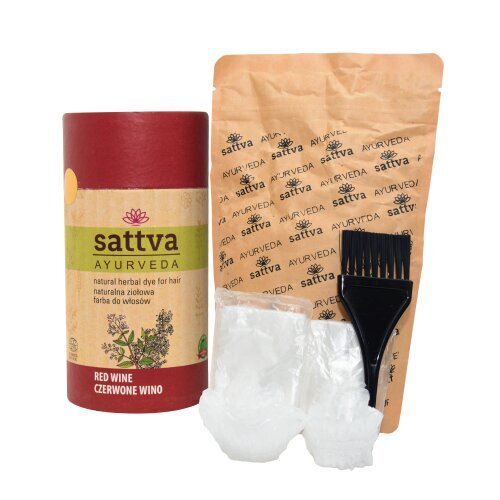 Kasviperäinen hiusväri Henna Red Wine Sattva Ayurveda, 150g hinta ja tiedot | Hiusvärit | hobbyhall.fi