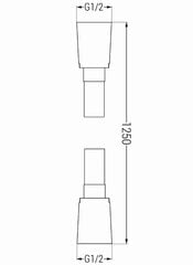 Mexen suihkuletku 125 cm, PVC, musta hinta ja tiedot | Suihkupäät ja tarvikkeet | hobbyhall.fi