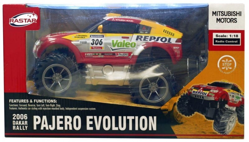 RASTAR auto RC 1:18 Pajero Evolution hinta ja tiedot | Poikien lelut | hobbyhall.fi