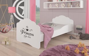 Sänky ADRK Furniture Casimo Princess Black, 160x80 cm, valkoinen hinta ja tiedot | Lastensängyt | hobbyhall.fi