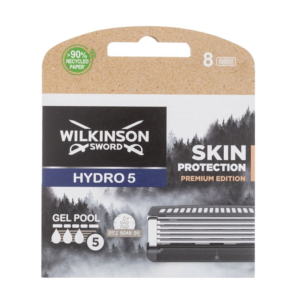 Parranajopäät Wilkinson Hydro5 Skin Protection Premium Edition, 8 kpl hinta ja tiedot | Parranajo ja karvanpoisto | hobbyhall.fi