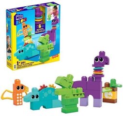 Mattel Mega Bloks: Aistinvaraiset ominaisuudet - Squeak N Chomp Dinos (HKN43) hinta ja tiedot | Vauvan lelut | hobbyhall.fi