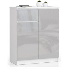 NORE K80-senkki, 99 x 80 x 40 cm, valkoinen / harmaa hinta ja tiedot | Lipastot | hobbyhall.fi