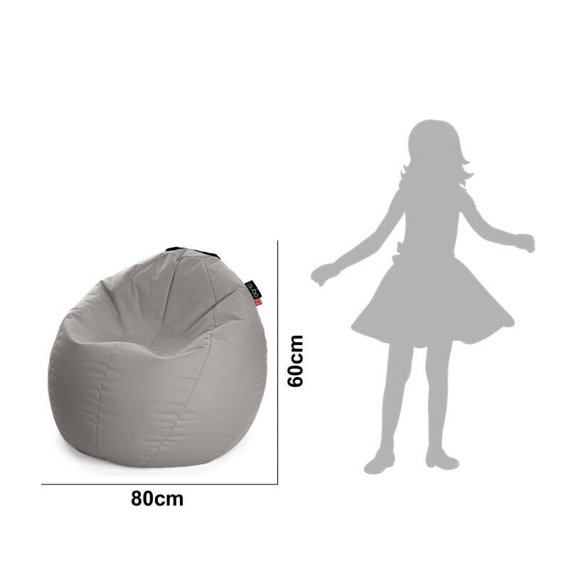 Qubo™ Comfort 80, gobeliinikankainen säkkituoli, hopean värinen hinta ja tiedot | Lasten nojatuolit ja säkkituolit | hobbyhall.fi