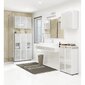 NORE Fin -kylpyhuonekaappi, 2 ovea, 140 x 30 x 30 cm, valkoinen / harmaa hinta ja tiedot | Kylpyhuonekaapit | hobbyhall.fi
