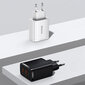 Seinäpikalaturi 30 W 2xUSB + USB-C QC3.0 PD3.0, musta hinta ja tiedot | Puhelimen laturit | hobbyhall.fi