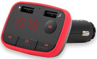 Bluetooth FM-modulaattori Savio TR-10, punainen hinta ja tiedot | FM-lähettimet ja -sovittimet | hobbyhall.fi