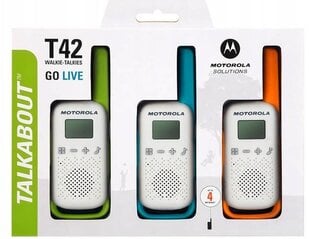 Radioasema Motorola TALKABOUT T42, 3 kpl sarjassa hinta ja tiedot | Radiopuhelimet | hobbyhall.fi
