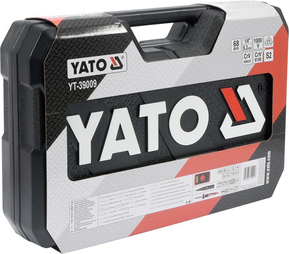 Yato sähköasentajien työkalusarja YT-39009, 68 kpl hinta ja tiedot | Käsityökalut | hobbyhall.fi