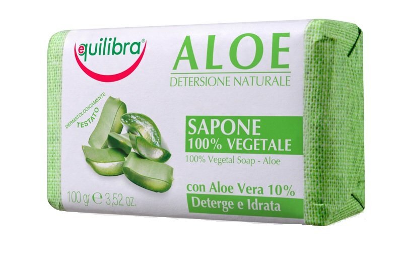 Saippua, jossa on aloe-uutetta Equilibra Aloe Naturale 100% Vegetal 100 g hinta ja tiedot | Saippuat | hobbyhall.fi