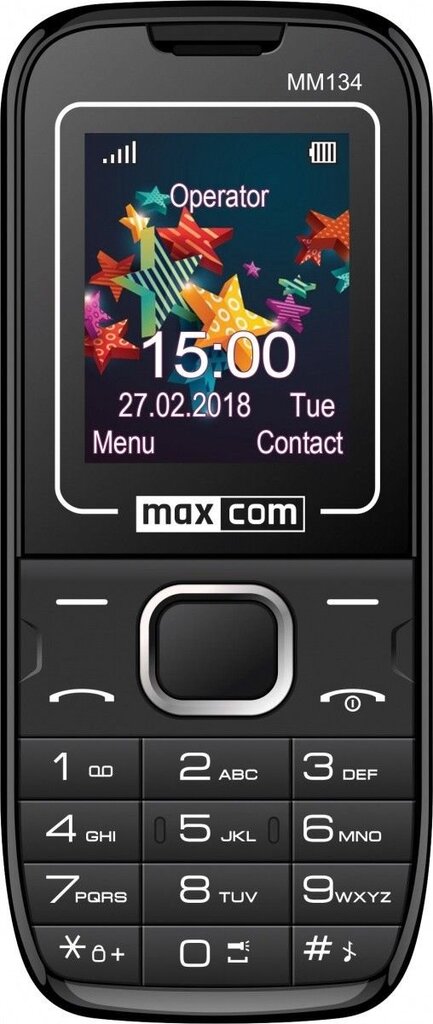 Maxcom Classic MM128, Dual SIM, musta hinta ja tiedot | Matkapuhelimet | hobbyhall.fi