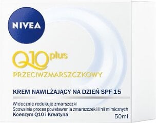 Päivittäinen ryppyjä ehkäisevä kasvovoide normaalille iholle Nivea Q10 Power SPF 15, 50 ml hinta ja tiedot | Kasvovoiteet | hobbyhall.fi