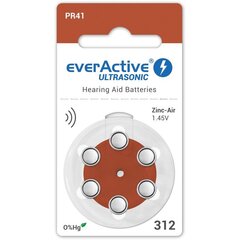 Paristot kuulolaitteeseen everActive Ultrasonic PR41 312, 6 kpl hinta ja tiedot | Paristot | hobbyhall.fi