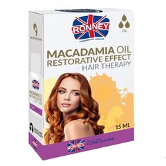 Macadamiaöljy hiuksille Ronney Hair Therapy 15 ml hinta ja tiedot | Hiusnaamiot, öljyt ja seerumit | hobbyhall.fi