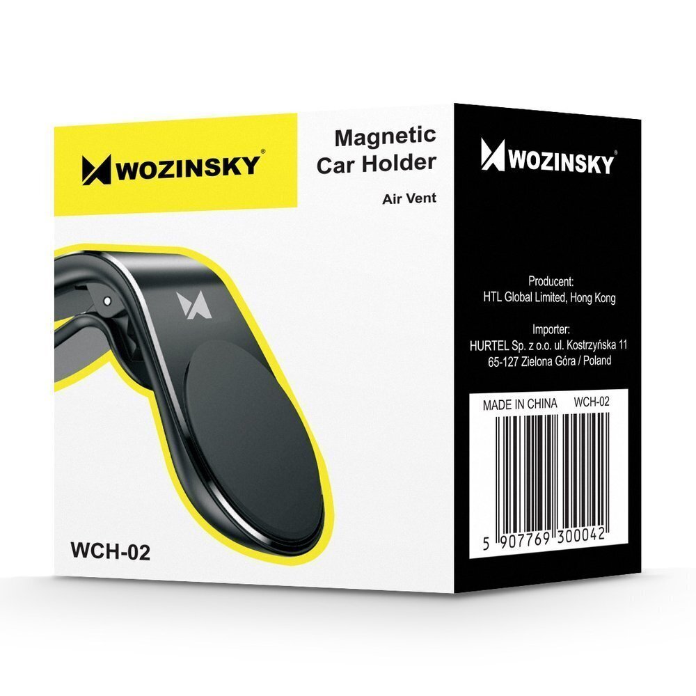 Wozinsky universaali magneettinen puhelinteline ilman ulostuloaukkoon, musta (WCH-02) hinta ja tiedot | Puhelintelineet | hobbyhall.fi