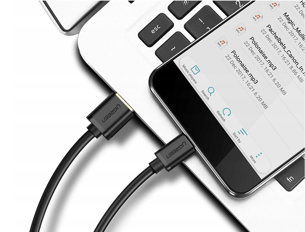 Ugreen US287 USB-C-kaapeli 0,5 m musta hinta ja tiedot | Puhelinkaapelit | hobbyhall.fi