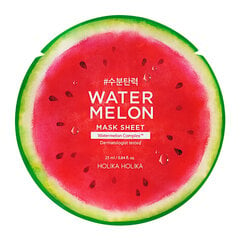 Kosteuttava kasvonaamio vesimeloniuutteella Holika Holika Watermelon 25 ml hinta ja tiedot | Kasvonaamiot ja silmänalusaamiot | hobbyhall.fi
